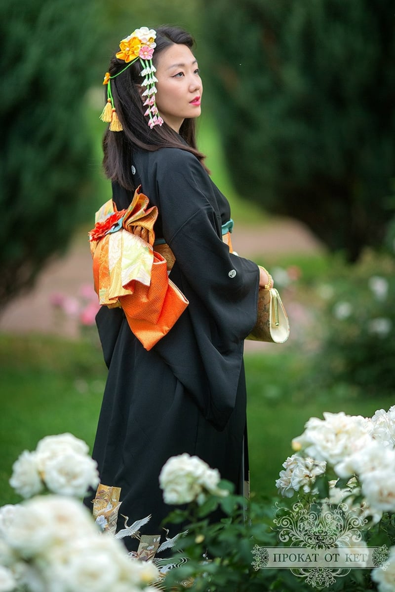 Кимоно «Журавли и волны» - фото 3