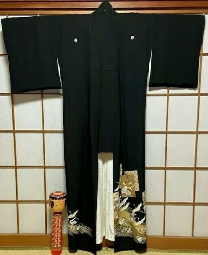 Кимоно «Журавли и волны» - фото 4