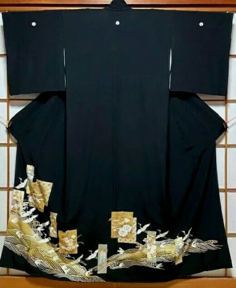 Кимоно «Журавли и волны» - фото 5