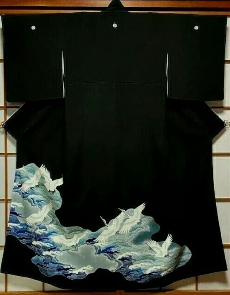 Кимоно «Журавли и волны» - фото 2