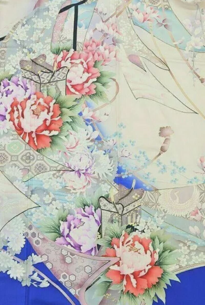 Кимоно «Пионы на голубом» - фото 3