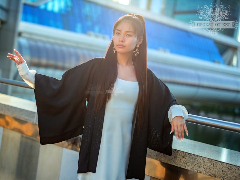 Кимоно Хаори женское чёрное - фото 1