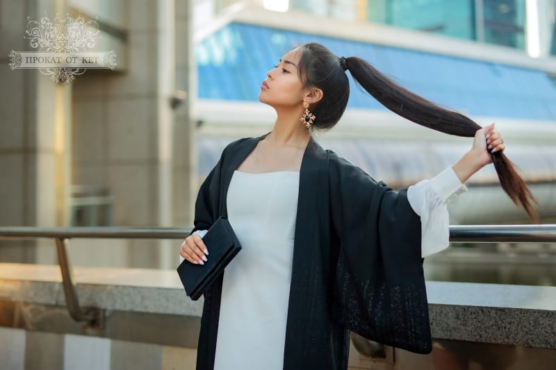 Кимоно Хаори женское чёрное - фото 2