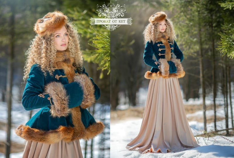 Зимняя амазонка с отделкой из лисы - фото 1