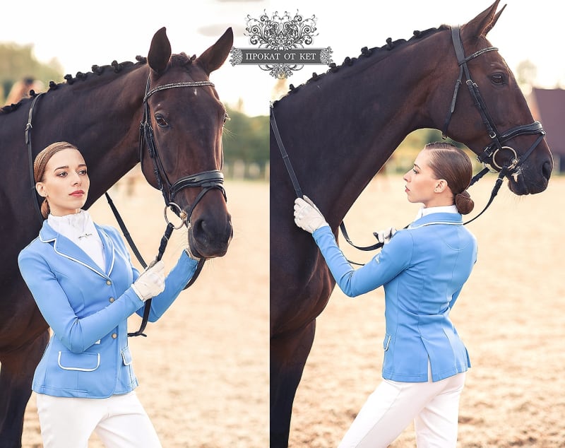 Редингот для верховой езды «Небесно-голубой» - фото 2