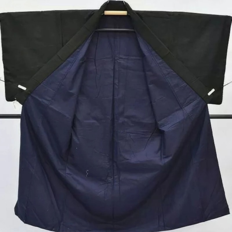 Мужское кимоно из японского шёлка, чёрное - фото 2