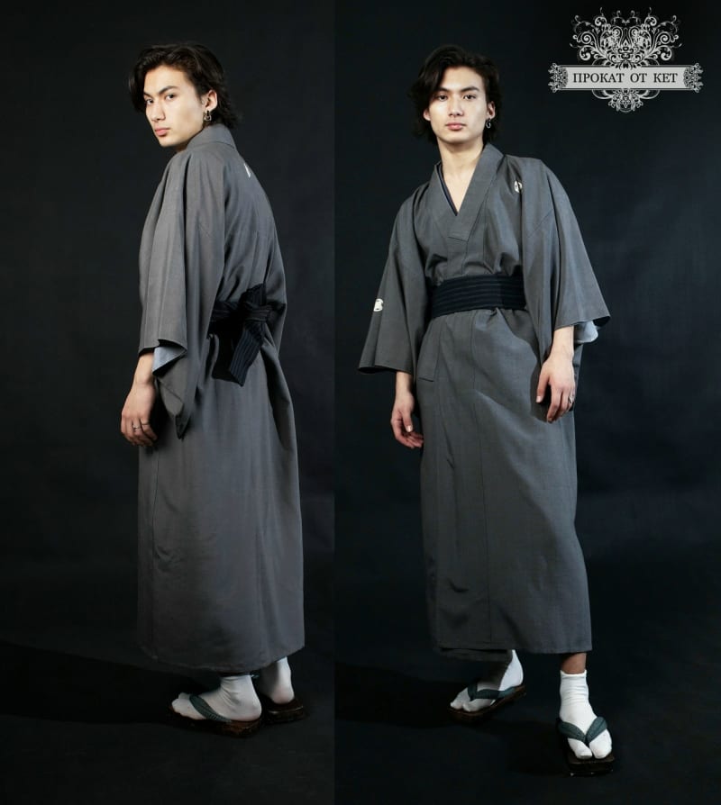 Мужское кимоно "Серое" - фото 1