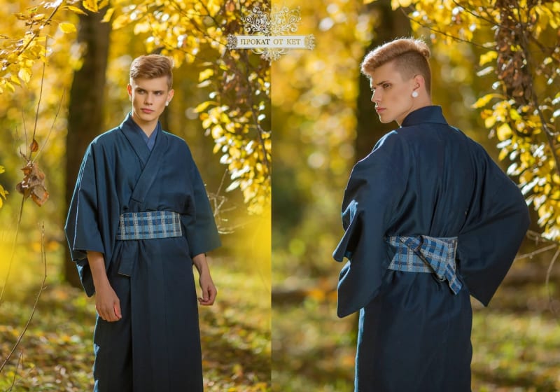 Мужское кимоно "Синее" - фото 1
