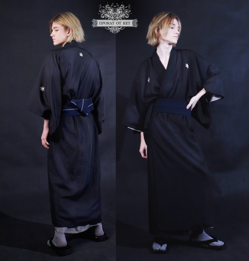 Мужское кимоно "Черное" - фото 1