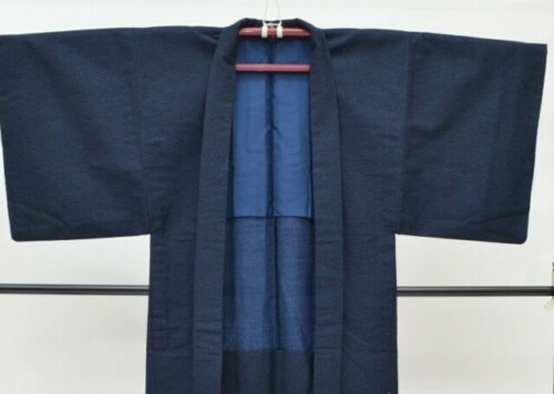 Шёлковое хаори "Синее" - фото 4