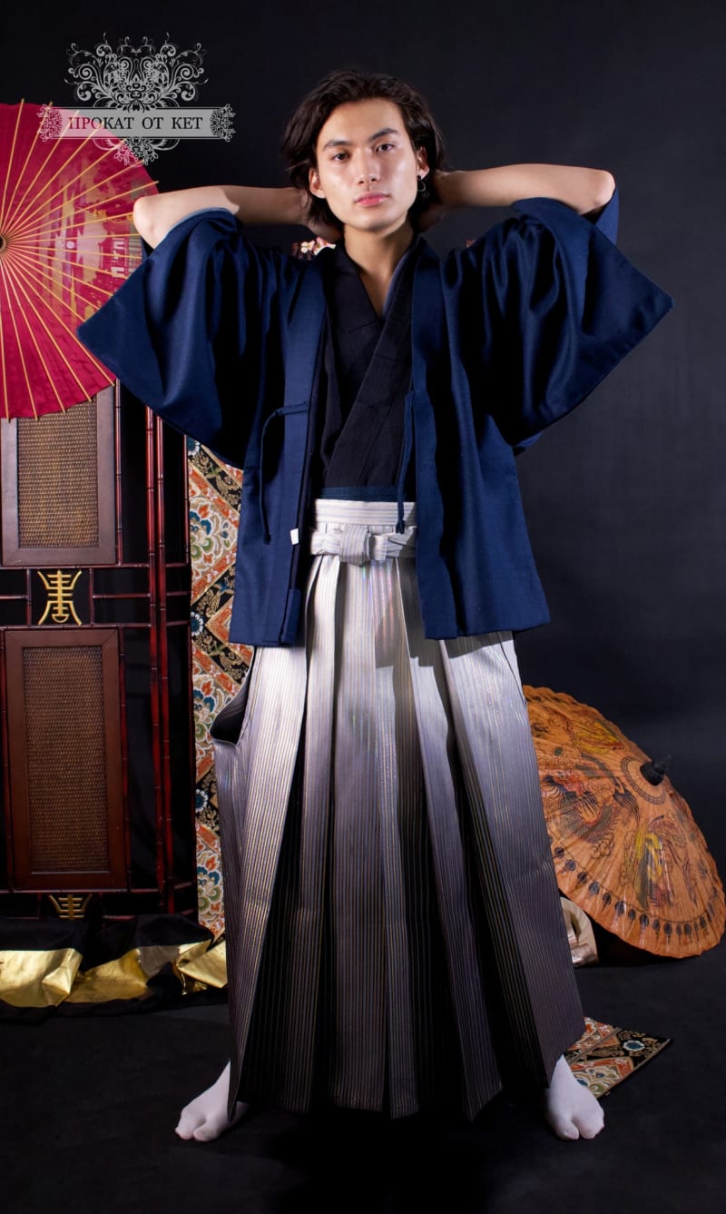 Винтажное мужское хаори из японской шерсти - фото 5