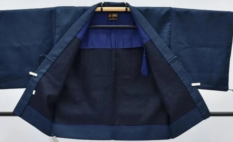Винтажное мужское хаори из японской шерсти - фото 1