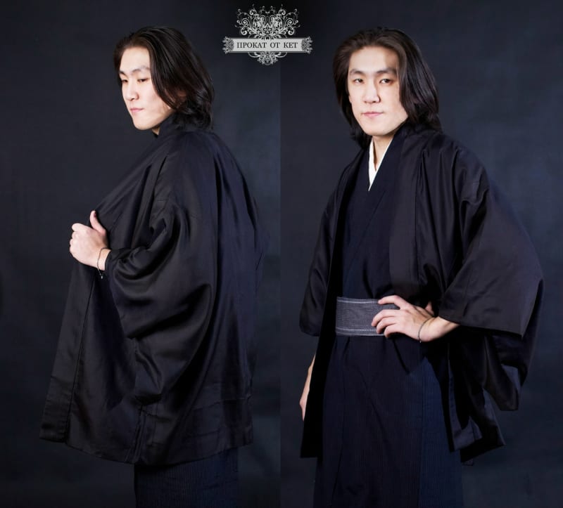 Шёлковое хаори "Чёрное" - фото 1