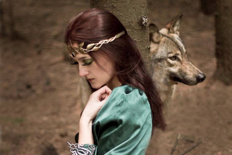 Диадема «Эльфийская с зелёным камнем» - фото 3