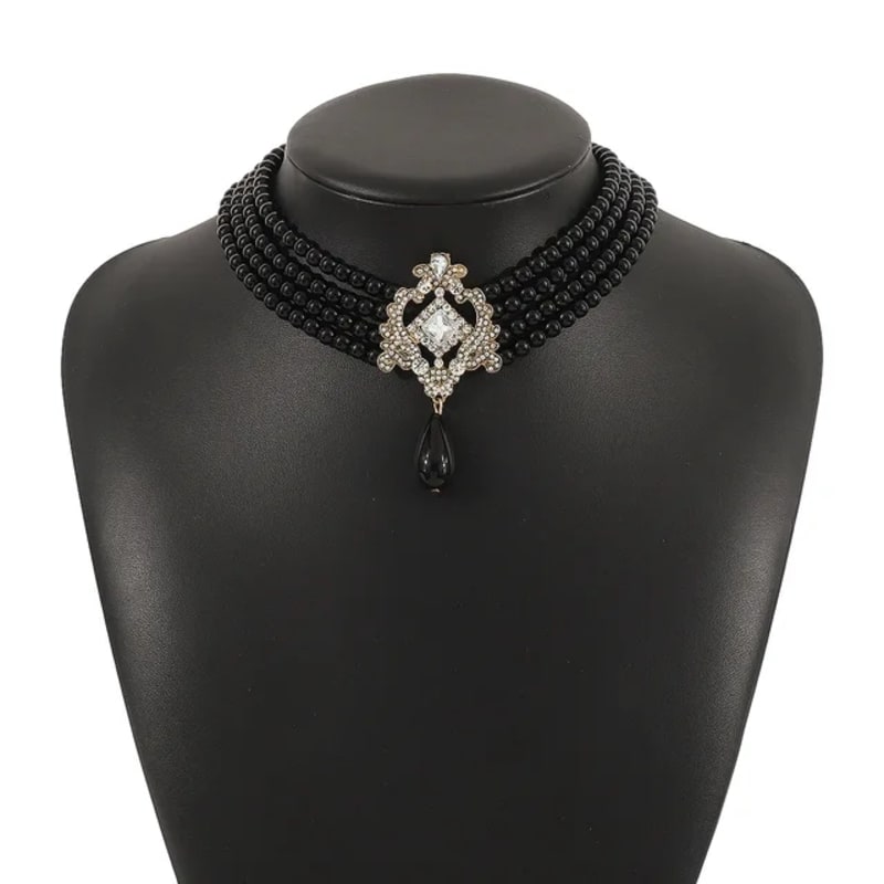 Колье барокко чёрное - фото 2