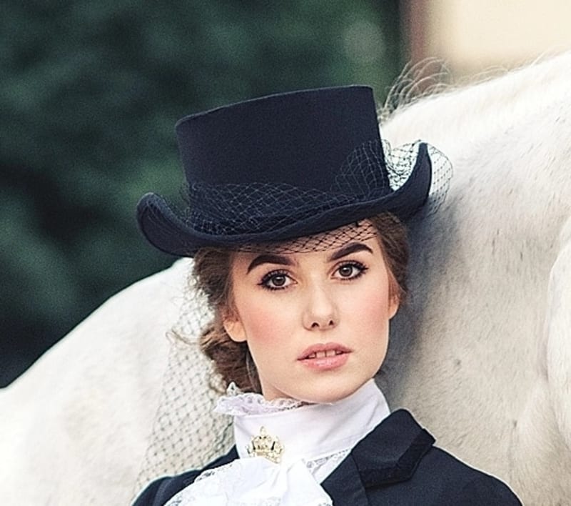 Цилиндр летний с вуалью - фото 2