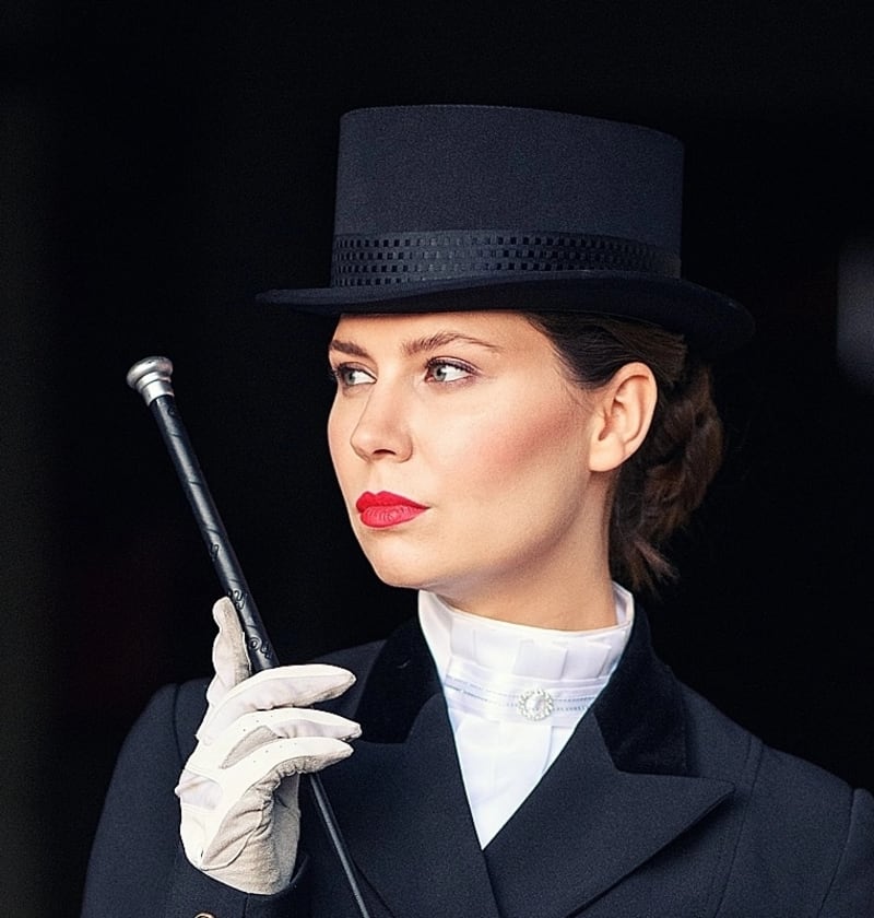 Черный выездковый цилиндр - фото 1