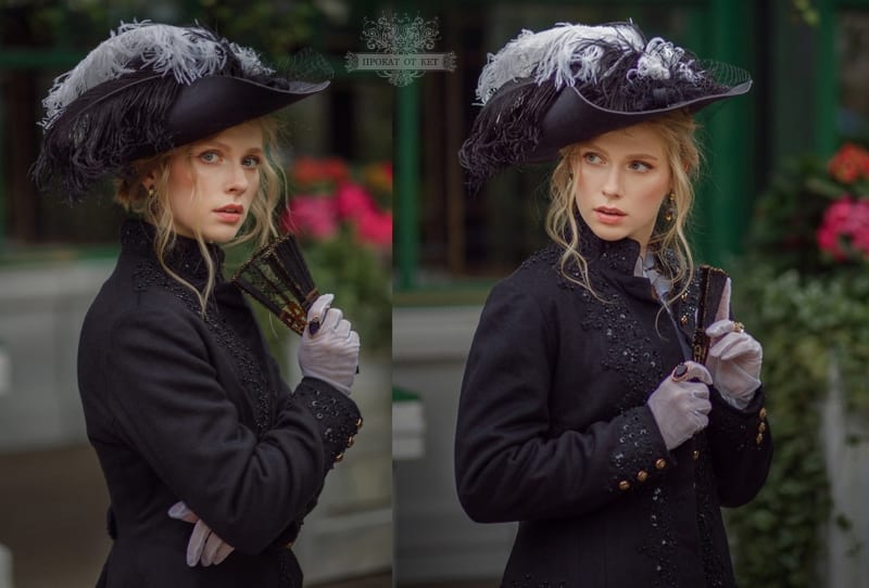 Винтажная шляпа с перьями - фото 1