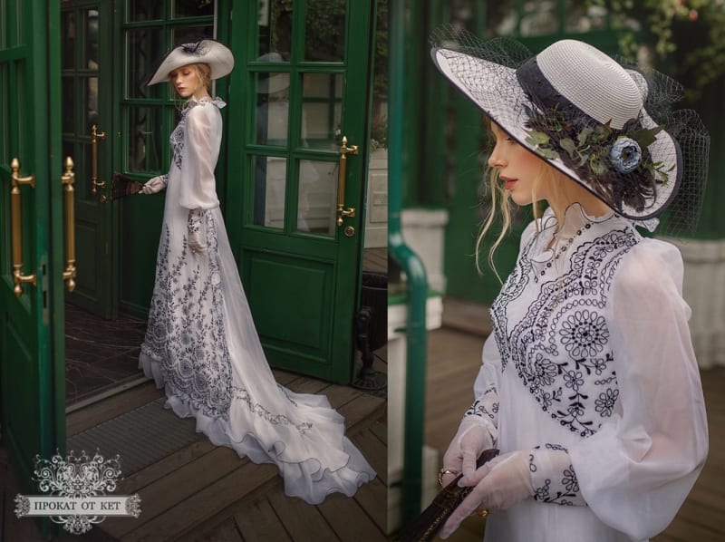 Прогулочная шляпа с цветами - фото 1