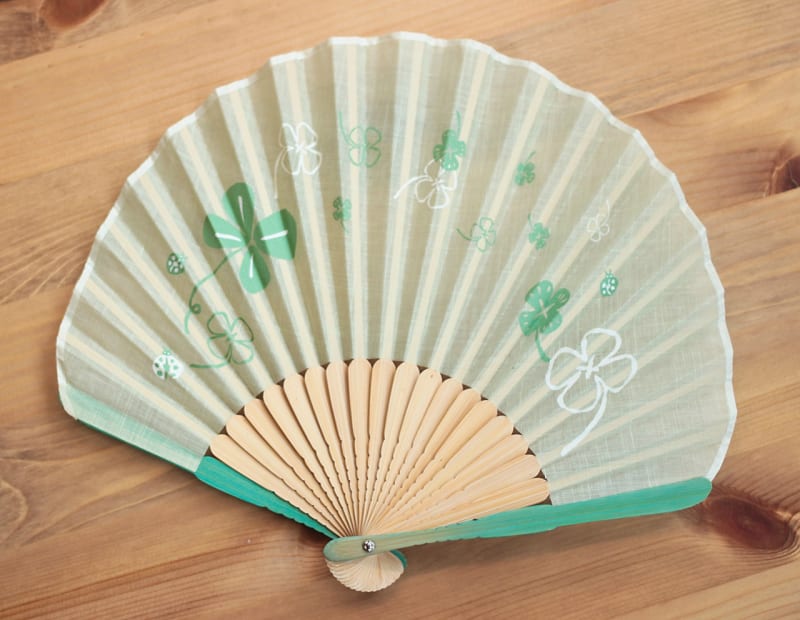 Веер «Тканевый с клевером» - фото 1