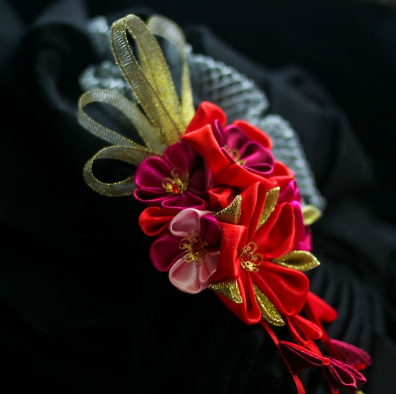 Украшение для волос «Красное» - фото 3