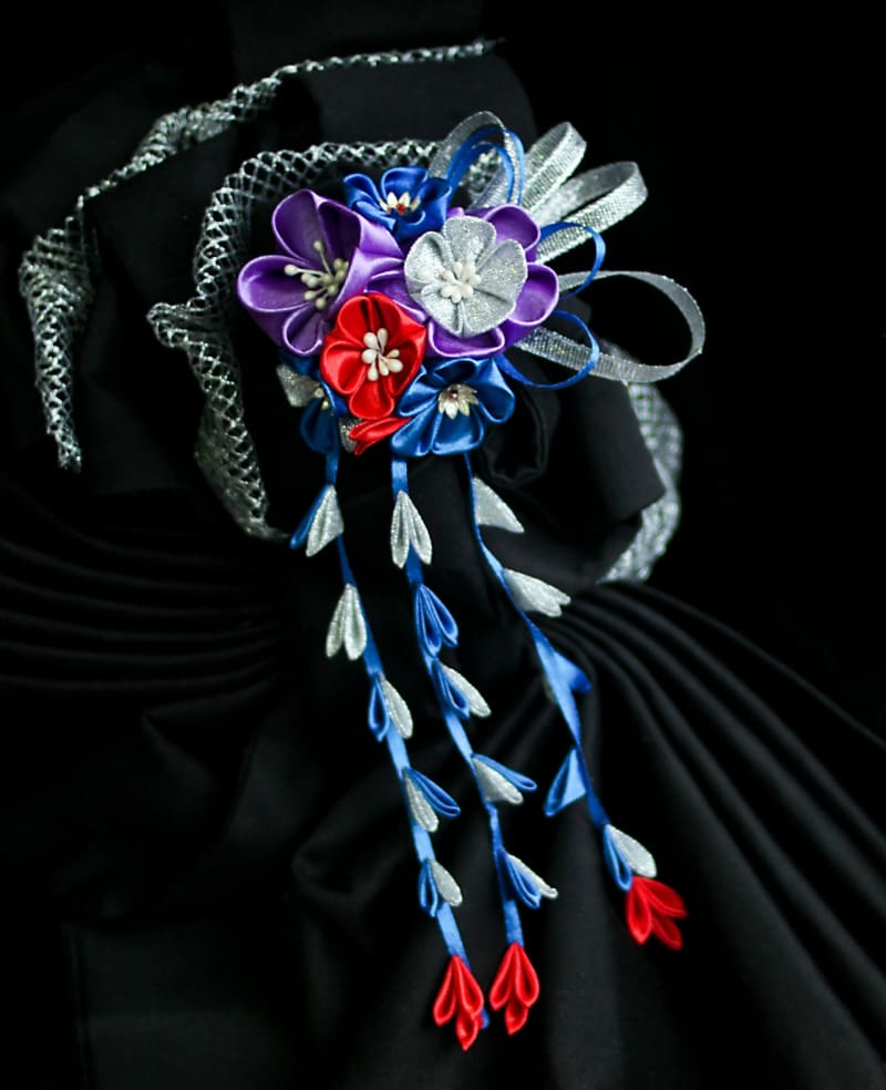 Украшение «Для волос синее с фиолетовым» - фото 1