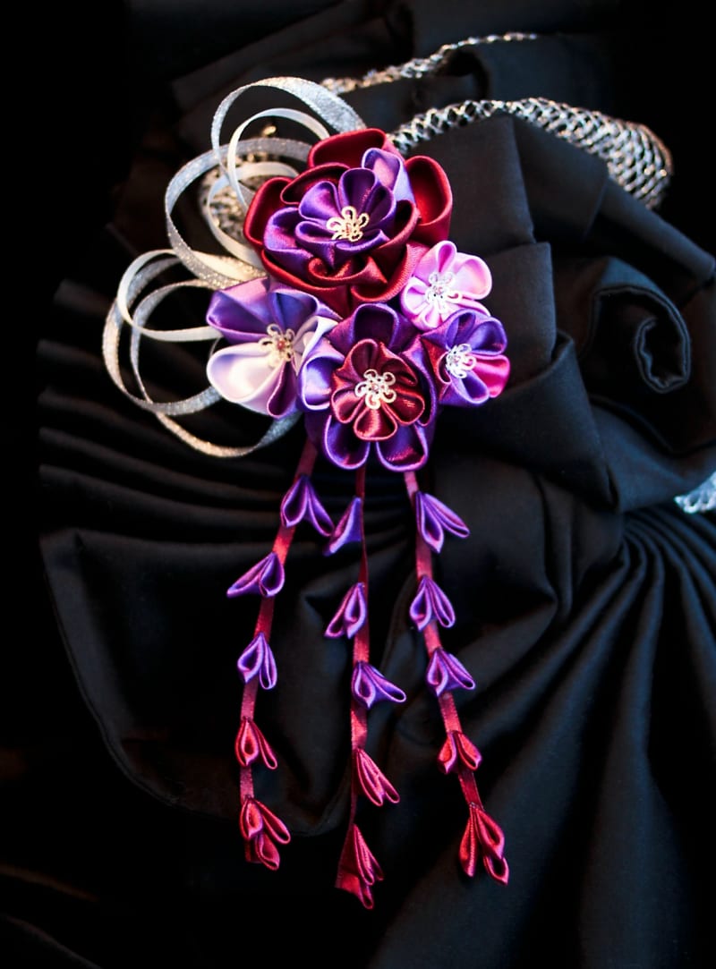 Канзаши «Сиреневый рассвет» - фото 1
