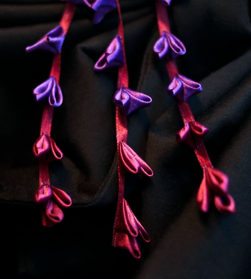 Канзаши «Сиреневый рассвет» - фото 4