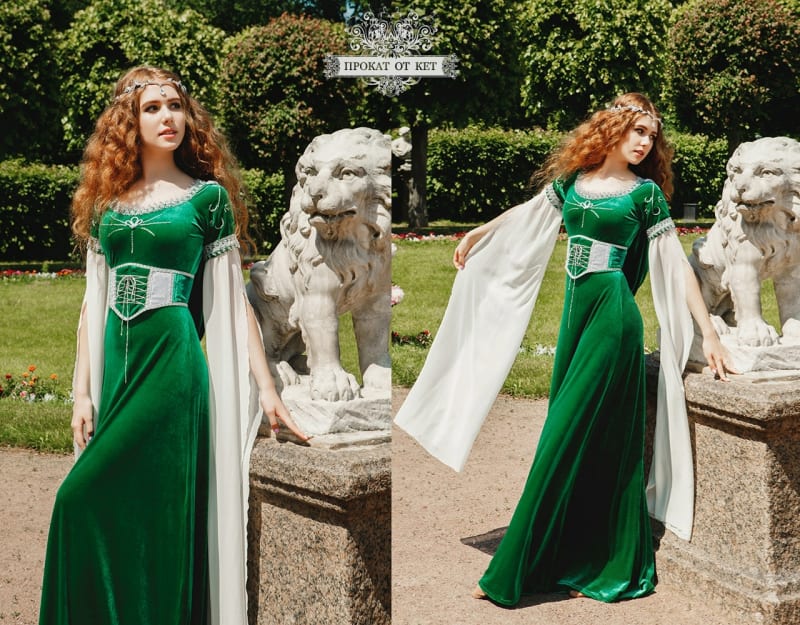 Эльфийское платье "Зелёная фея" - фото 1