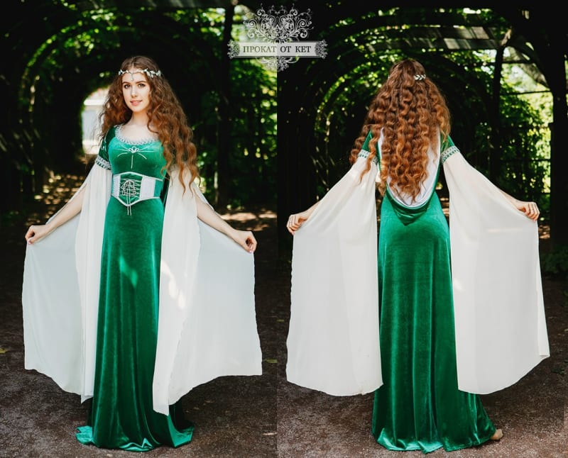 Эльфийское платье "Зелёная фея" - фото 2