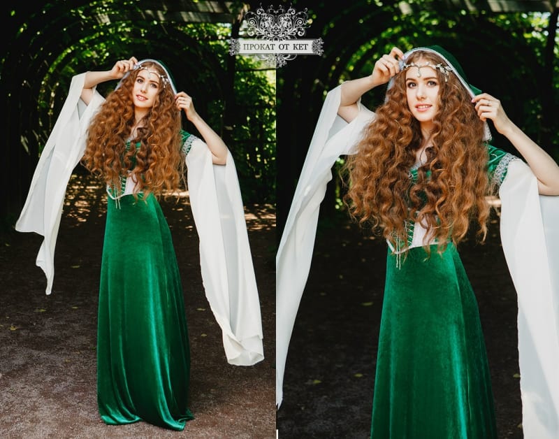 Эльфийское платье "Зелёная фея" - фото 6