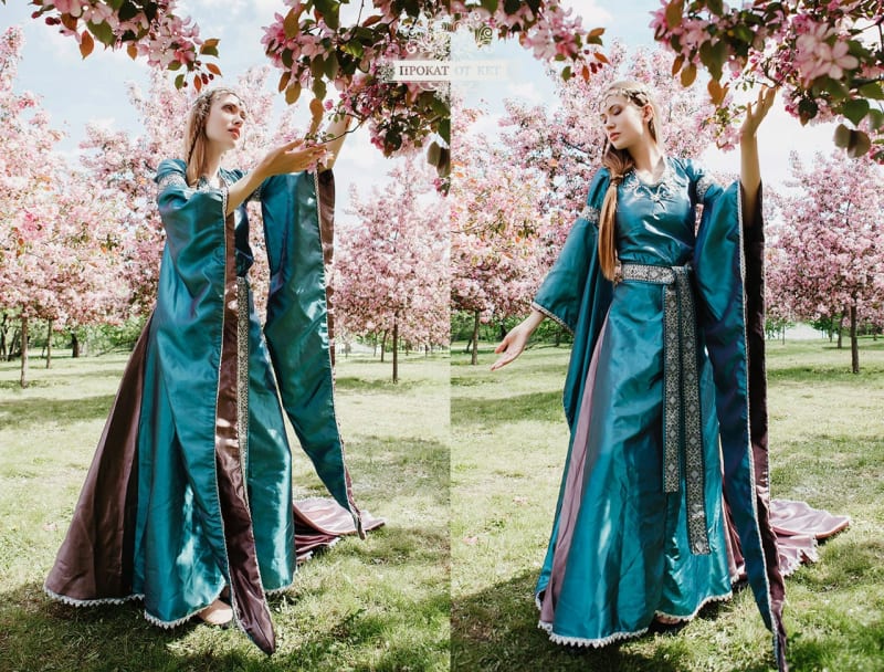 Эльфийское платье "Бирюзовый" - фото 2