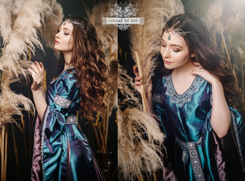 Эльфийское платье "Бирюзовый" - фото 8