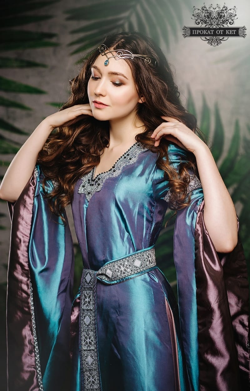 Эльфийское платье "Бирюзовый" - фото 9