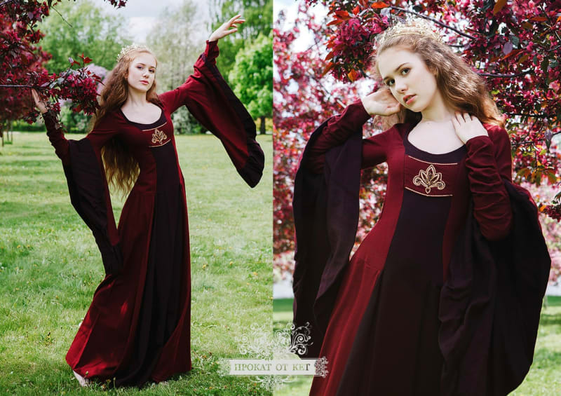 Эльфийское платье «Бордо» - фото 1