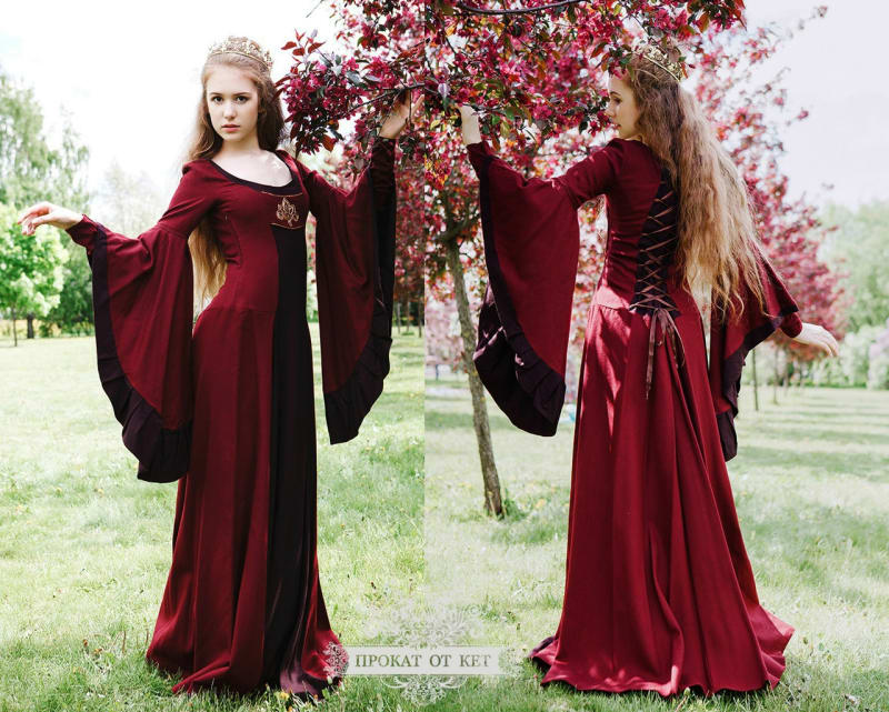 Эльфийское платье «Бордо» - фото 2