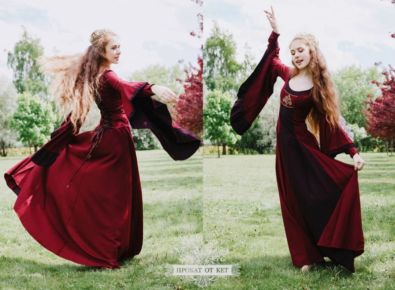 Эльфийское платье «Бордо» - фото 4