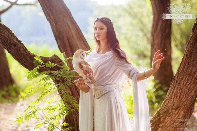 Эльфийское платье "Белый с серебром" - фото 3