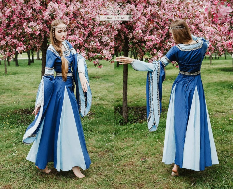 Эльфийское платье "Синий" - фото 1