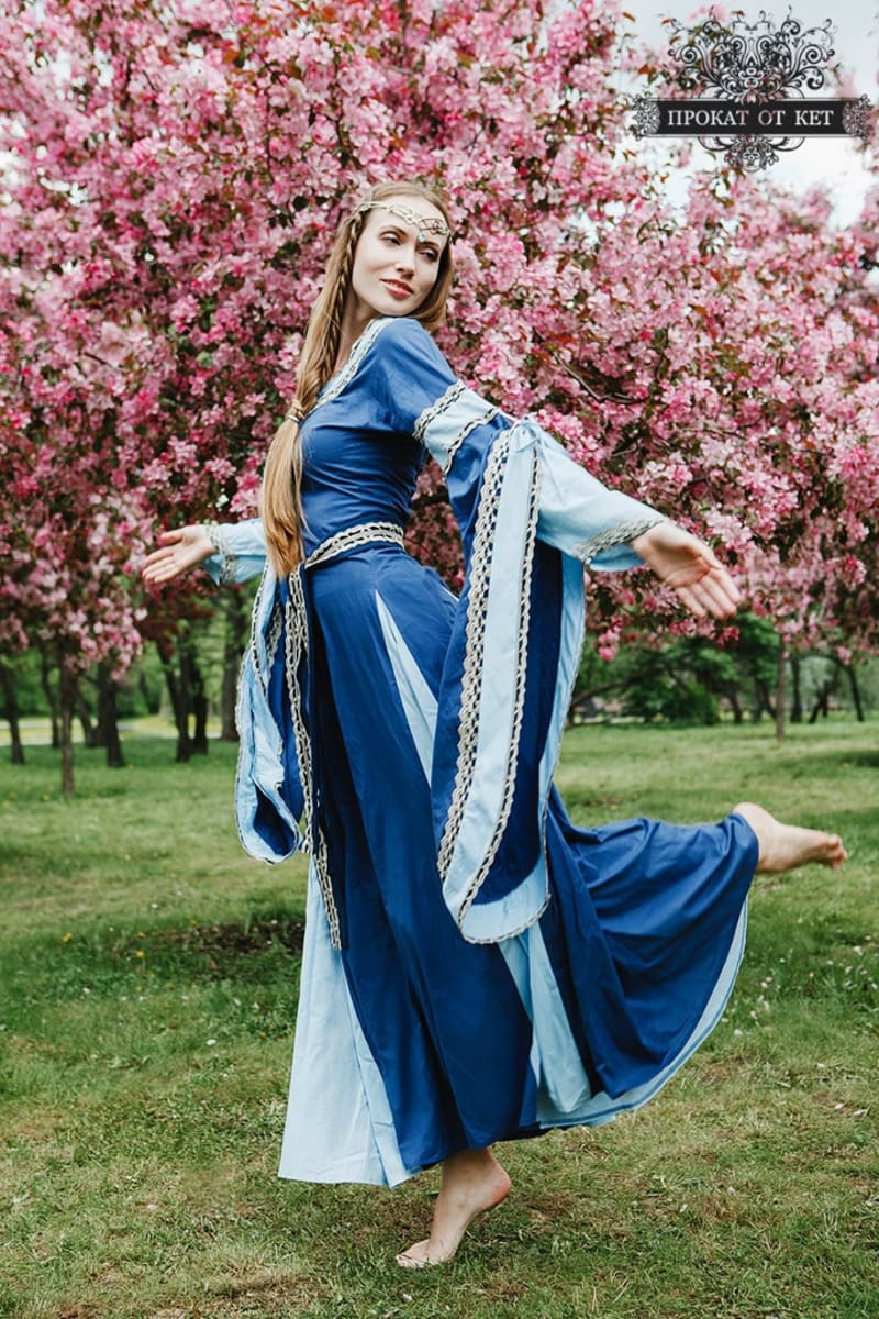 Эльфийское платье "Синий" - фото 3