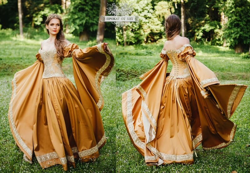 Эльфийское платье "Золотая принцесса" - фото 1