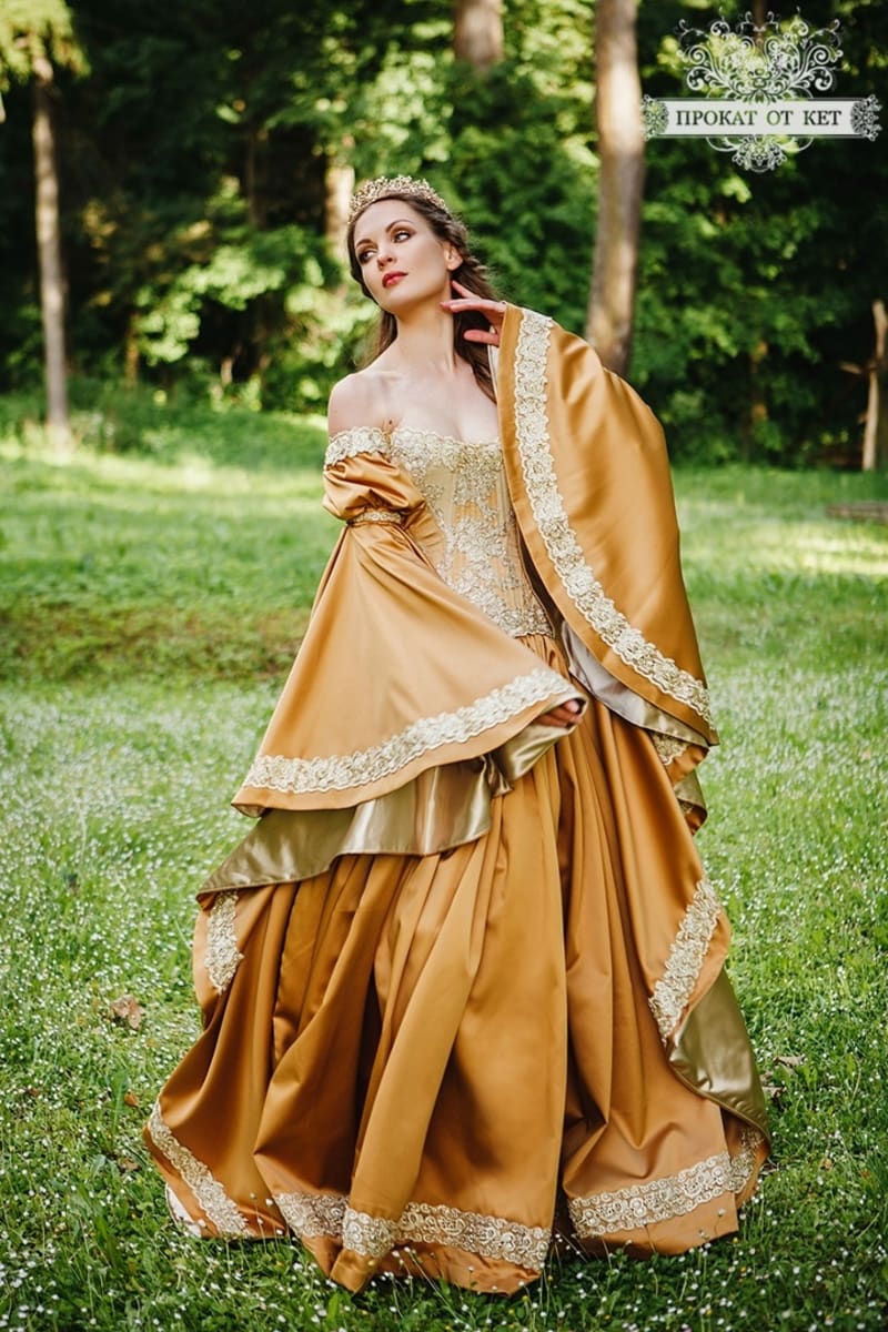 Эльфийское платье "Золотая принцесса" - фото 2