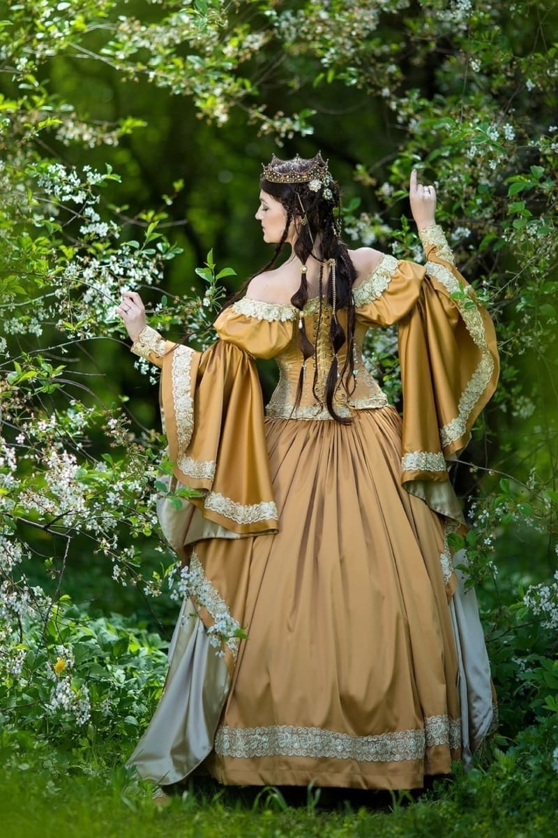 Эльфийское платье "Золотая принцесса" - фото 4