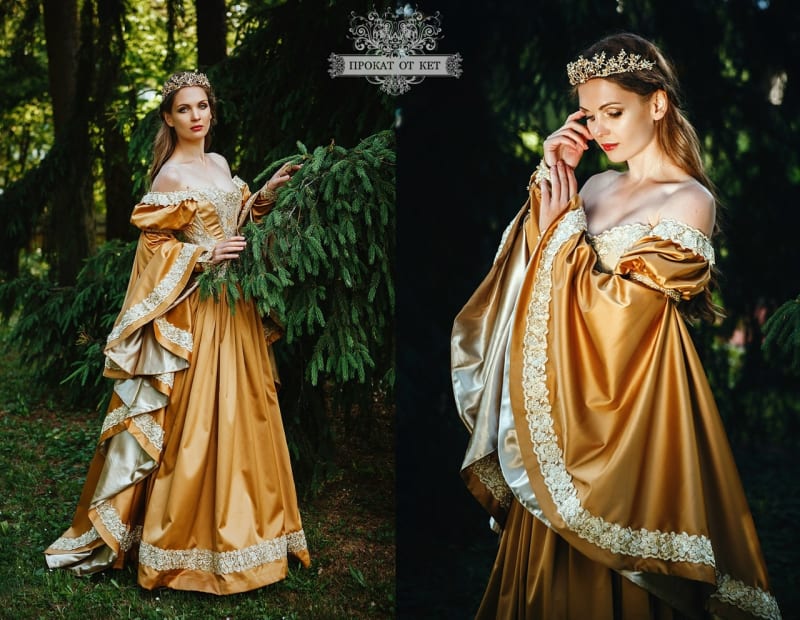 Эльфийское платье "Золотая принцесса" - фото 6