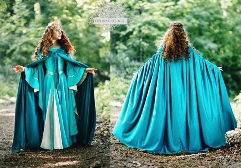 Эльфийское платье «Голубая замша» - фото 4