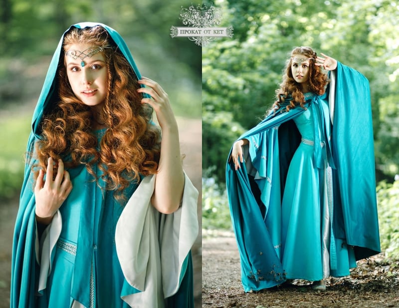 Эльфийское платье «Голубая замша» - фото 5