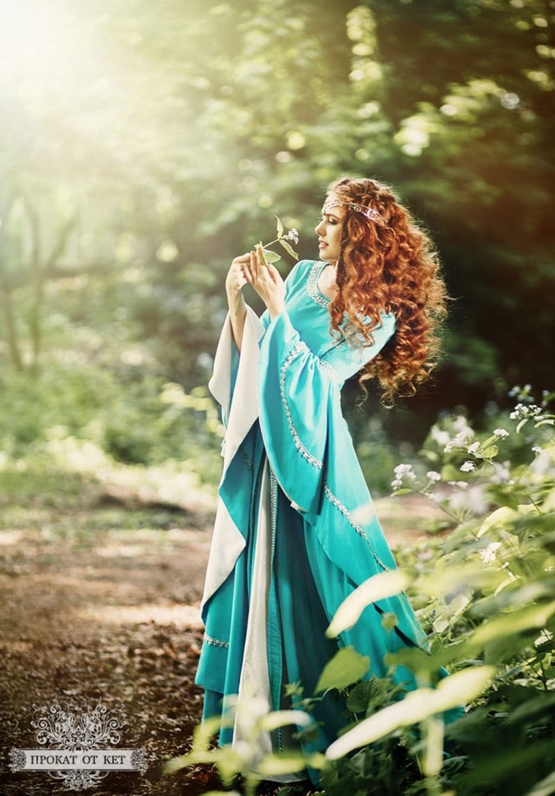 Эльфийское платье «Голубая замша» - фото 7