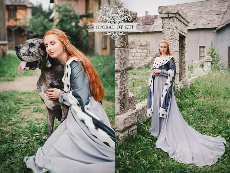 Средневековое платье "Серебряное" - фото 1