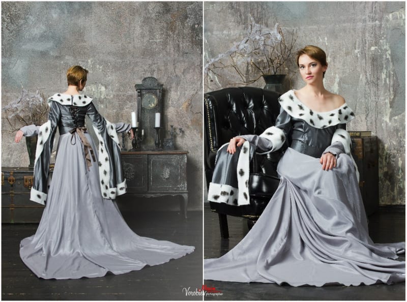 Средневековое платье "Серебряное" - фото 2