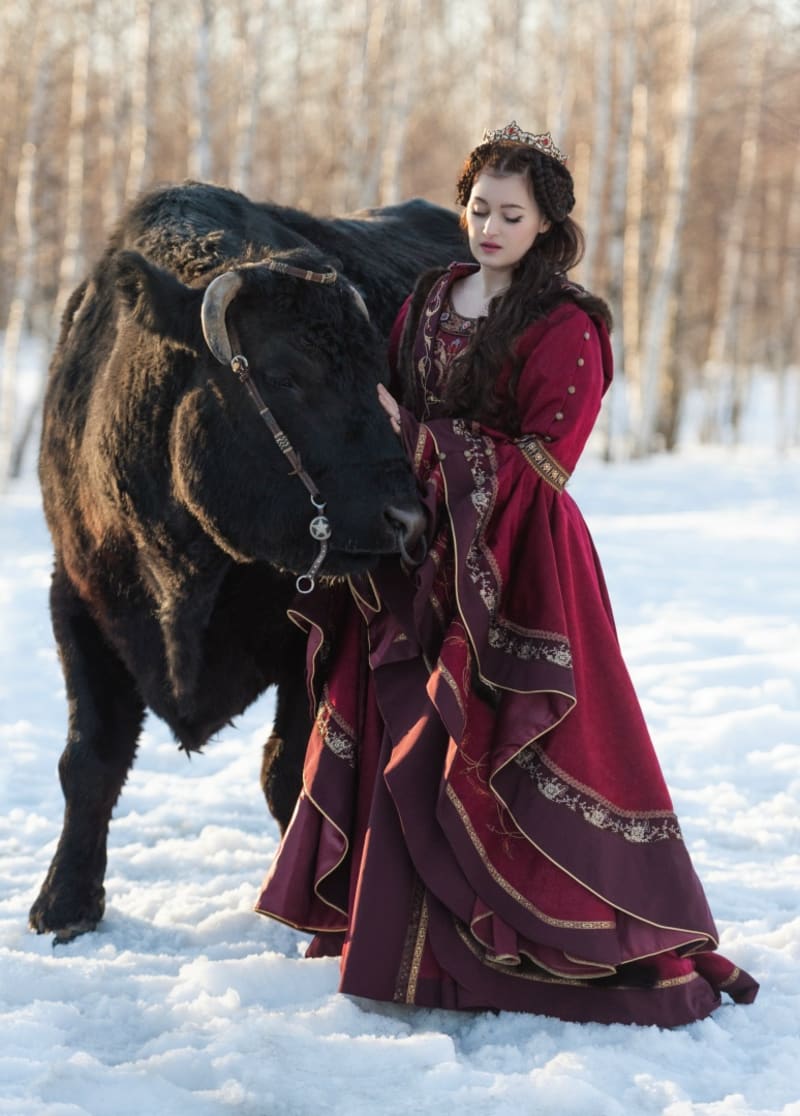 Шикарное плащ-пальто "Дворцовое средневековье" Тёплый - фото 2